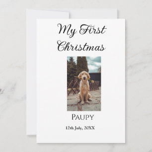 Convites Meu primeiro Natal adicionou o nome de um cão foto