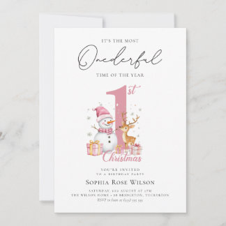 Convites Meu primeiro primeiro aniversario de Natal