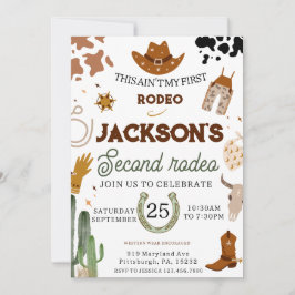 Convites Meu Segundo Aniversário Rodeo Selvagem Oeste