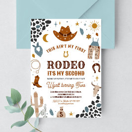 Convites Meu Segundo Ranhura Rodeo Cowboy Sudoeste Aniversá