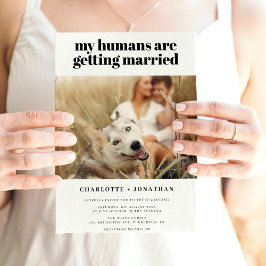 Convites Meus Humanos estão se casando com um casamento eng