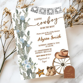 Convites Mexican Cowboy is on the way Baby Shower