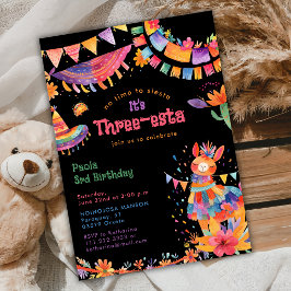 Convites Mexican Three-Esta Fiesta Kids 3rd Birthday 