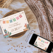 Mexicano Fiesta Colorful Cactus Folk Birthday