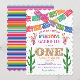 Convites Mexicano, Fiesta Primeiro Aniversário, Rapariga An