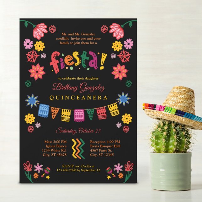 Convites Mexicano Fiesta Quinceañera (Criador carregado)