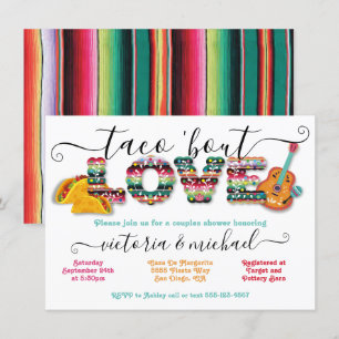 Convites Mexicano Fiesta Taco sobre chá de casais de Amor