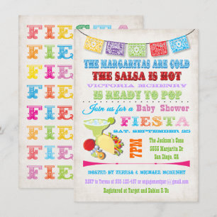 Convites mexicanos do chá de fraldas da festa