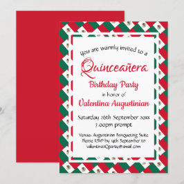 Convites MEXICO Quinceañera Birthday Personalizado
