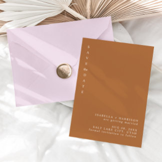 CONVITES MIA BURNT ORANGE SAVE THE DATE