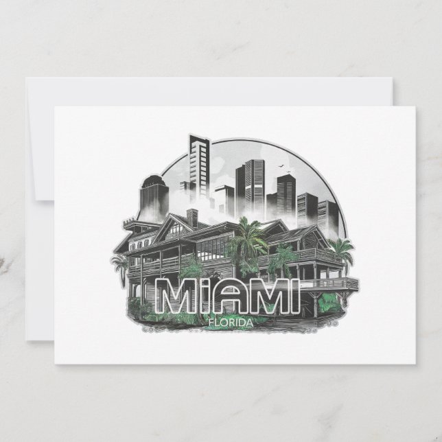 Convites Miami City Florida USA (Frente)