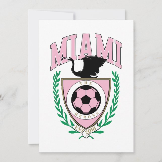 Convites Miami Futebol Varsity Estilo  (Frente)