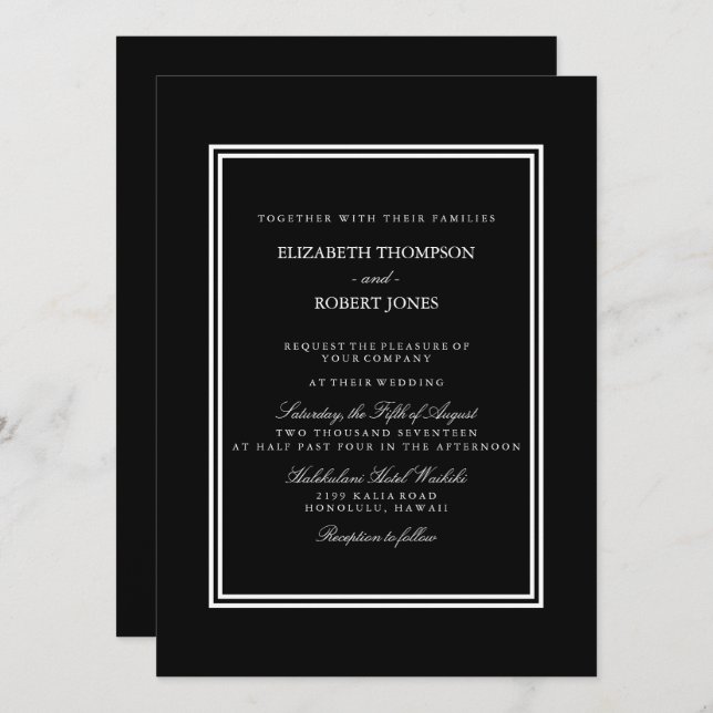 Convites Miami Vice Black Florida Colors of Sunshine (Frente/Verso)