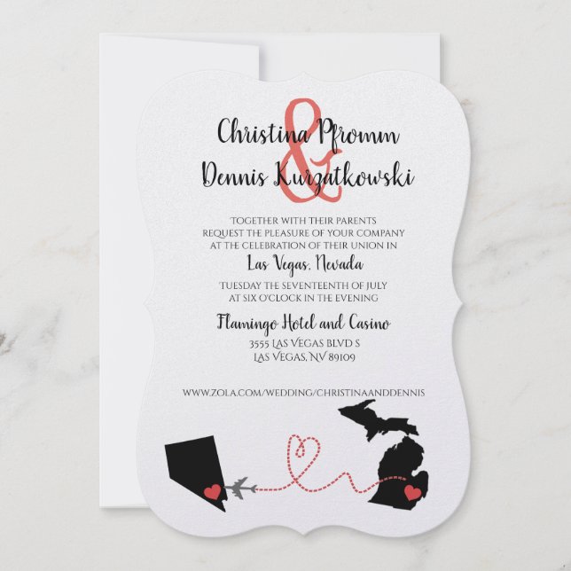 Convites Michigan para Las Vegas (Frente)
