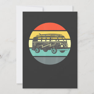 Convites Micro Ônibus Vintage Surf Hippie Vee Dub Van