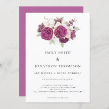 Micro Wedding Burgundy Florals Rosa rosa