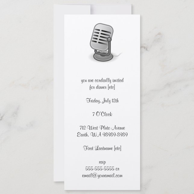 Convites Microfone (Frente)