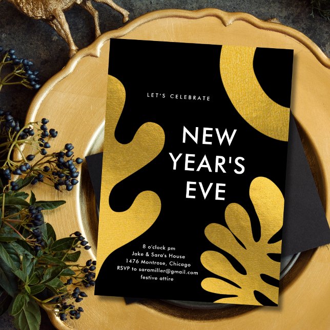 Convites Mid Century Modern New Year's Eve (Criador carregado)