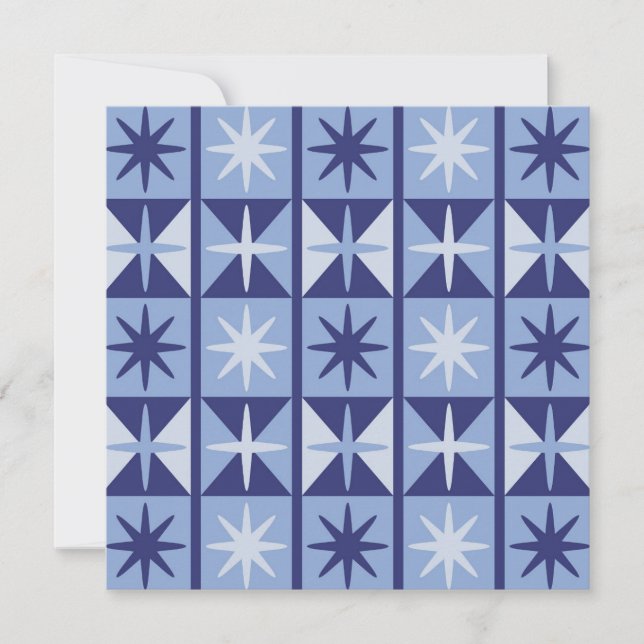 Convites Mid Century Modern Starburst Pattern (Frente)