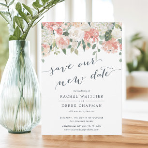 Convites Midverão   Adiamento de Casamento Floral de Waterc