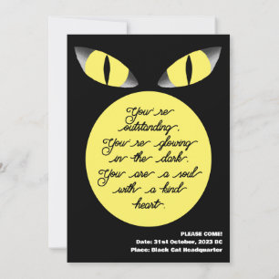Convites Mikitiez assustador bombay gato preto halloween
