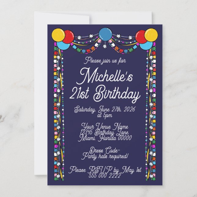 Convites Milestone Birthday Invite (Frente)