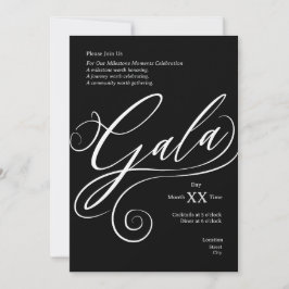 Convites Milestone Gala Invitation