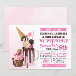 Convites Milhares extremos celebram o sorvete de aniversár