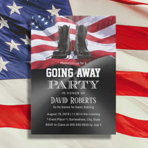 Convites Militares Soldado do Exército Indo Embora Metáli