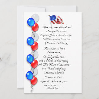 Convites Military or LEO retirement party Invitation