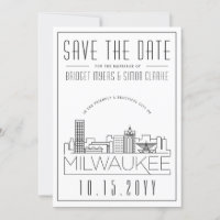 Milwaukee Wedding | Skyline Estilizado Salvar a Da