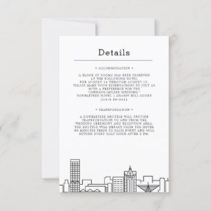 Convites Milwaukee, Wisconsin Wedding  Detalhes do convidad