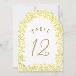 Convites Mimosa Arch Table Number