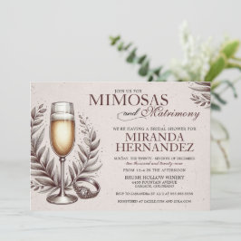 Convites Mimosas & Matrimony Chá de panela