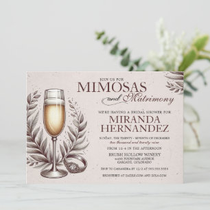 Convites Mimosas & Matrimony Chá de panela