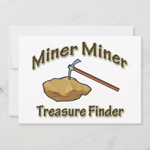 Convites Miner Miner Treasure FInder
