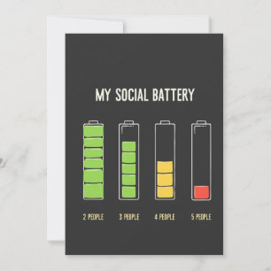 Convites Minha bateria social introvertida Humor social