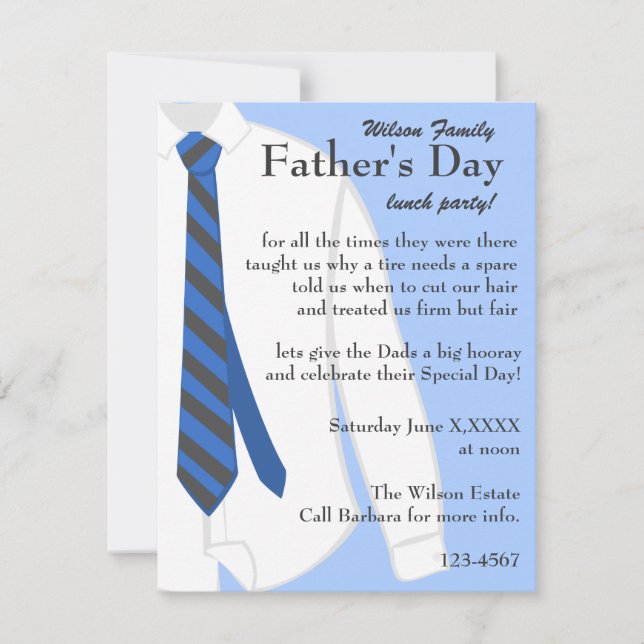 Convites Minha Camisa Pai (Frente)