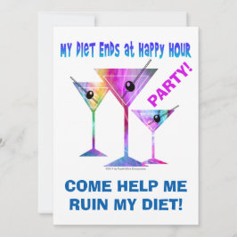 Convites Minha DIETA TERMINA na Happy Hour!