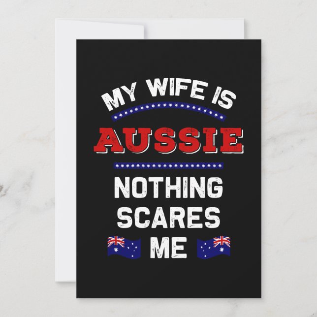 Convites Minha esposa é Aussie embaixo sob a monarquia aust (Frente)