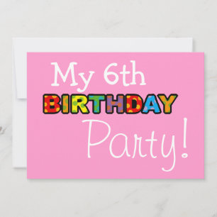 Convites Minha festa de aniversário 6