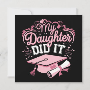 Convites Minha Filha Fez Isso Graduada Rosa Formatura Famíl