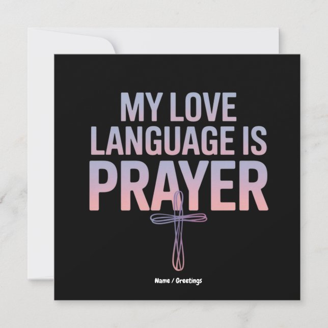 Convites Minha Linguagem De Amor É Oração Jesus Design Cris (Frente)