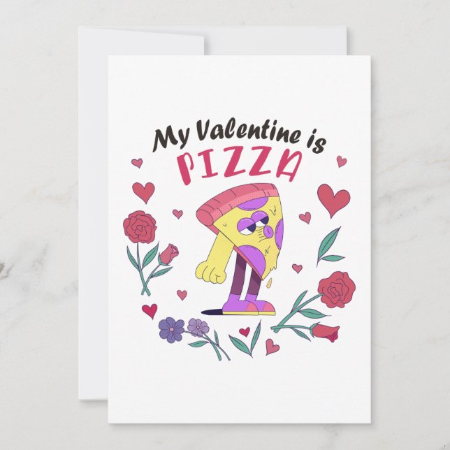 Convites Minha Namorados é Pizza (Frente)
