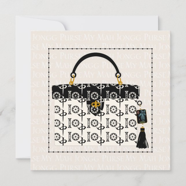 Convites Minha Placa Plana Mah Jongg (Frente)