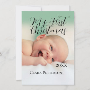 Convites Minha primeira foto de bebê de Natal adiciona nome