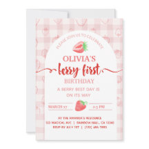 Minha primeira fruta de morango de aniversário de