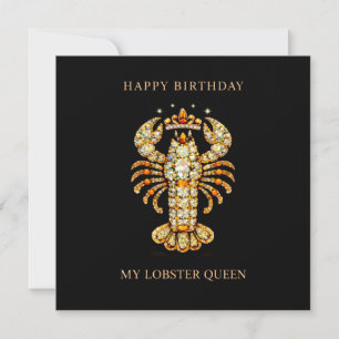 Convites Minha Rainha do Lagostim Joias de Aniversário engr
