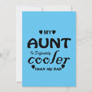 Convites minha tia é definitivamente mais legal que meu pai