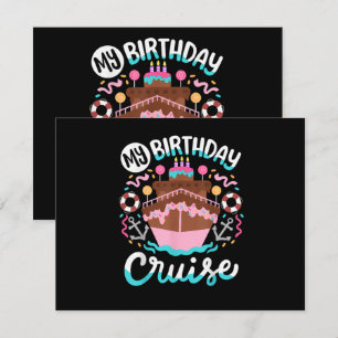 Convites Minha Viagem de Cruzeiros de Férias de Aniversário